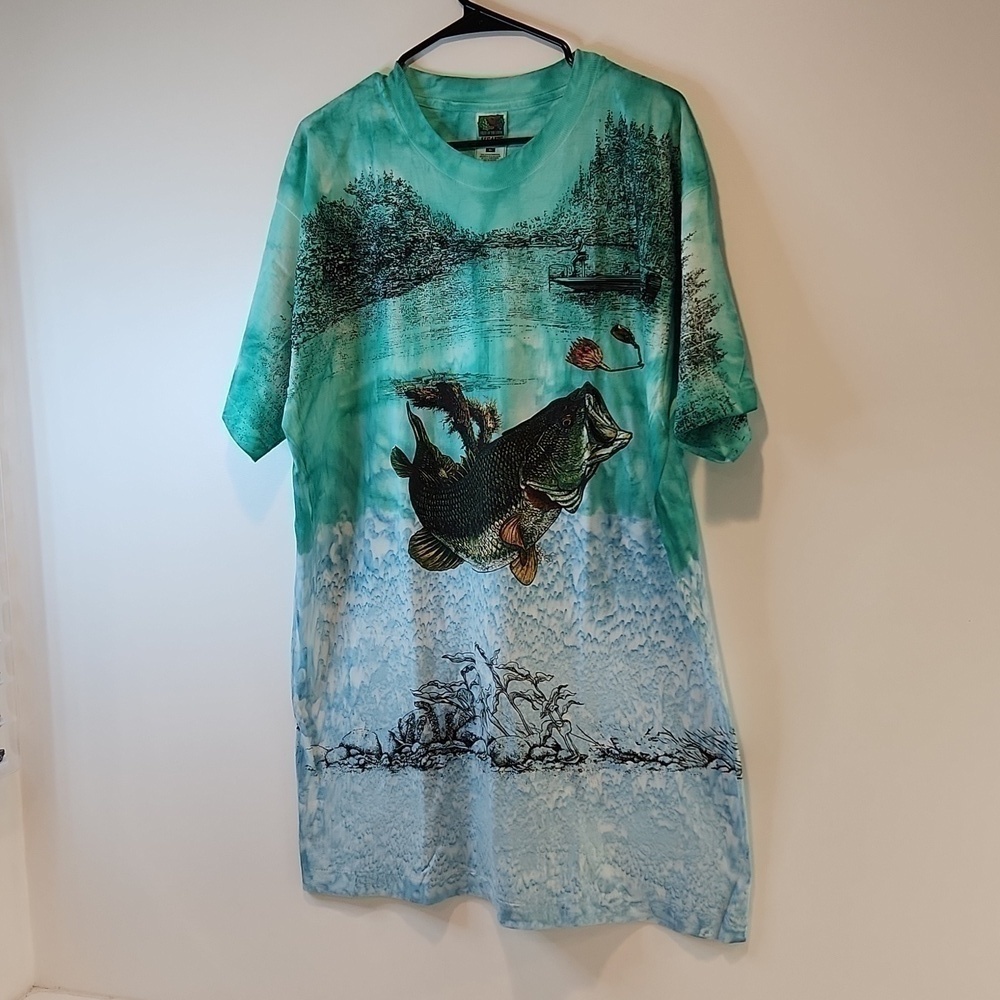 Vintage Fruit Of The Loom Tag Single Stitch Shirt Fishing Large Mouth Bass Sz XL - Picture 3 of 14